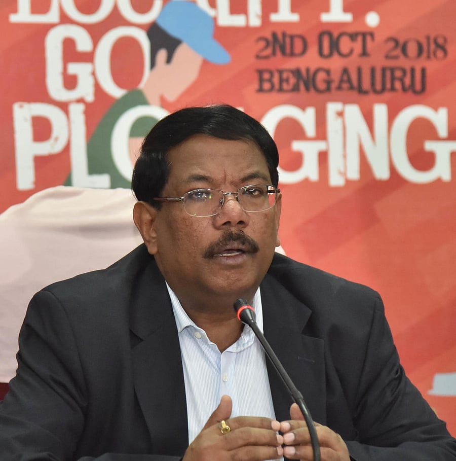 BBMP Commissioner N Manjunath Prasad said this is an initiative by the BBMP and few NGOs to create awareness among people to reduce the usage of single-use plastic. (DH Photo)