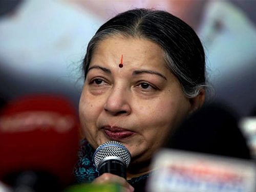 Tamil Nadu Chief Minister J. Jayalalithaa. PTI photo