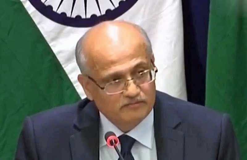 Indian Foreign Secretary Vijay Gokhale. (Video grab)