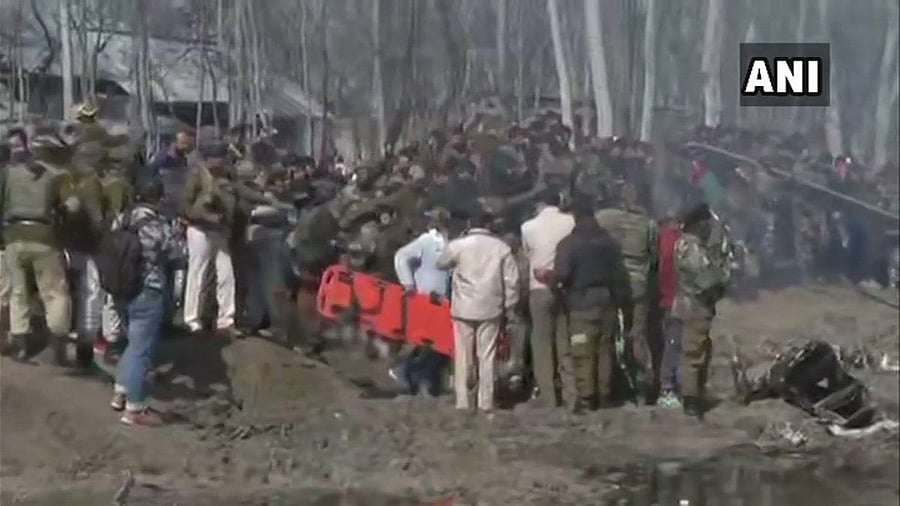 Earlier, officials in Srinagar had described the downed aircraft as a jet. They said the aircraft broke into two and caught fire immediately.