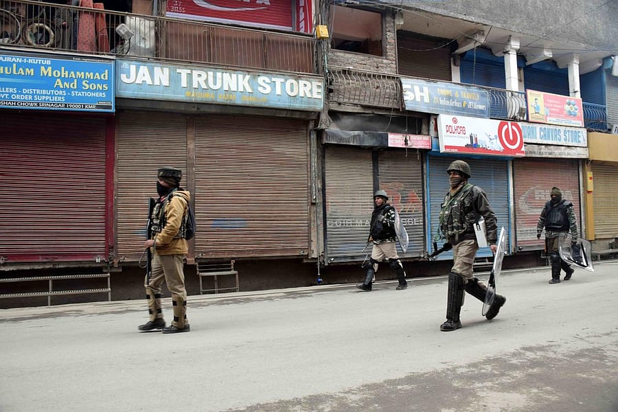 Most of the shops and other business establishments were shut in Srinagar. (File Photo)