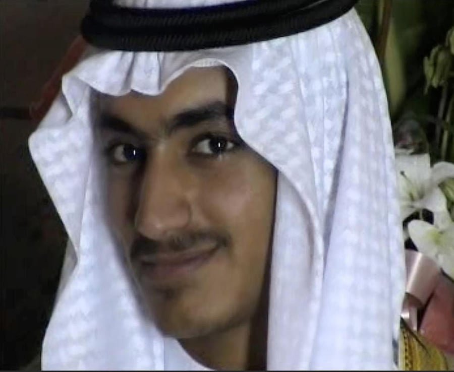 An undated file video grab released by the Central Intelligence Agency (CIA) on November 1, 2017 and taken by researchers from the Federation for Defense of Democracies' Long War Journal, shows an image from the wedding of killed Al-Qaeda leader Osama Bin