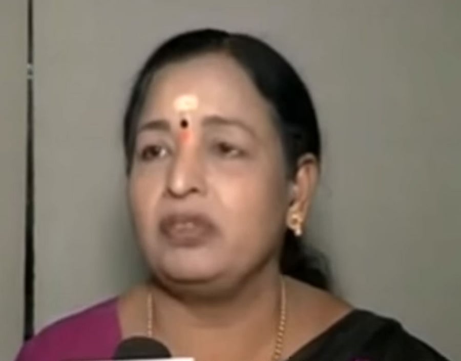 AIADMK (Amma) spokesperson C R Saraswathi.
