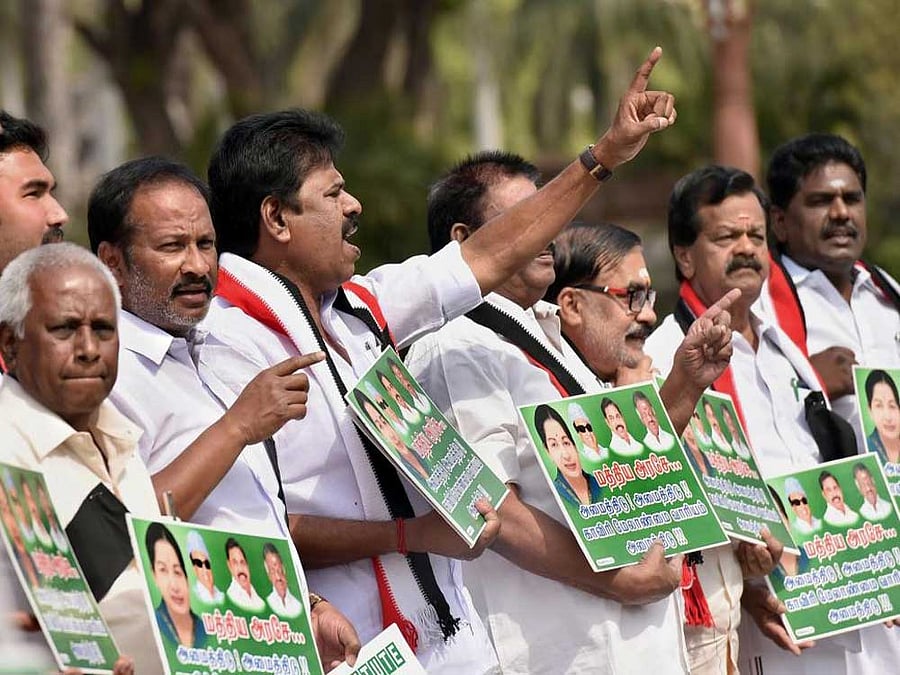 After working on it for several weeks, the Bharatiya Janata Party (BJP) is likely to announce its rainbow alliance with AIADMK and half-a-dozen political parties in Tamil Nadu on Tuesday. BJP President Amit Shah is expected to unveil the alliance on Tuesday evening after holding last-minute discussion with allies. PTI file photo