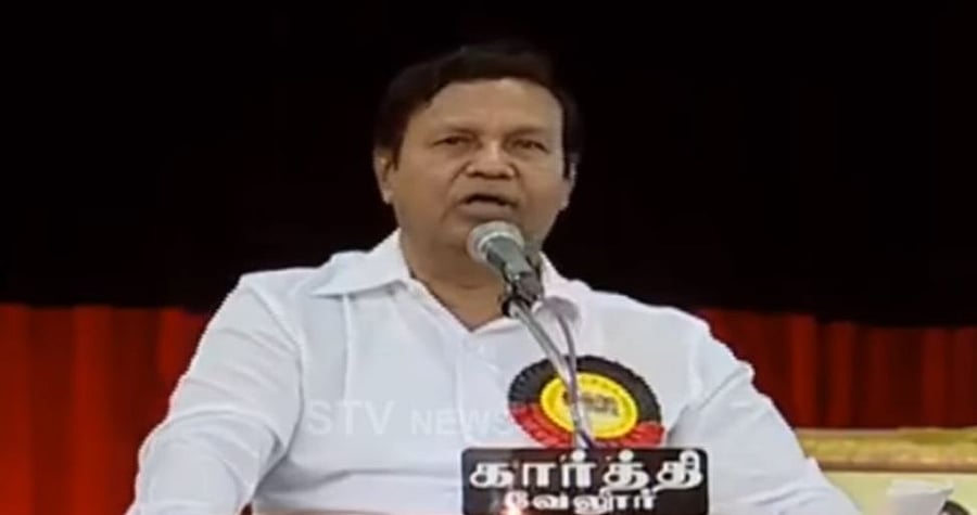 DMK leader and former Union minister T R Baalu. (pic YouTube)