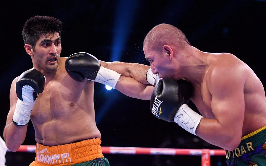 Vijender (left). File photo