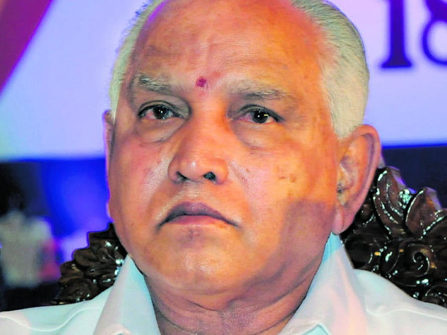 State BJP president B S Yeddyurappa. DH file photo