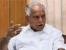 Chief Minister B S Yeddyurappa