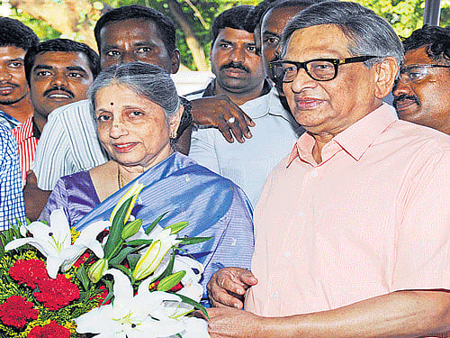 Veteran Congress party leader S M Krishna. DH File Photo