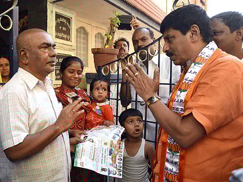 BJP candidate Y A Narayana Swamy defeated his nearest Congress opponent C K Abdul Rahman Sharief, grandson of former Railway Minister C K Jaffar Sharief, by a margin of 19,149 votes in Hebbal. DH File Photo.