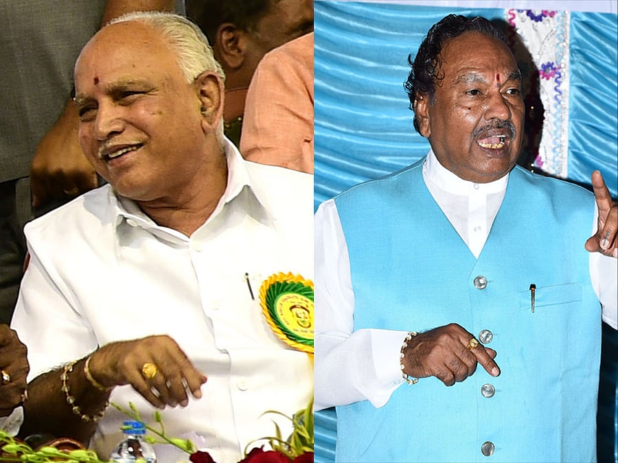 The faction met at Palace Grounds on Wednesday. Eshwarappa, former deputy chief minister, turned up, despite a party directive against the rally.