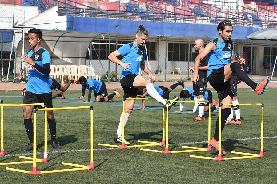 Bengaluru FC will look to seal their play-off berth when they take on Delhi Dynamos in New Delhi on Sunday. DH PHOTO/ SK Dinesh
