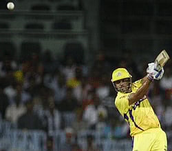 superb knock: Chennai Super Kings Murali Vijay hits one to the fence during his match-winning 113 against the Delhi  Daredevils at the MA Chidambaram stadium on Friday. AFP