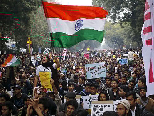 Students and teachers of various educational institutions have been demanding release of JNU students' union president Kanhaiya Kumar who was arrested last week in a sedition case that was registered following an event on the varsity campus to protest against the hanging of Parliament attack convict Afzal Guru where anti-India slogans were allegedly raised. Reuters photo