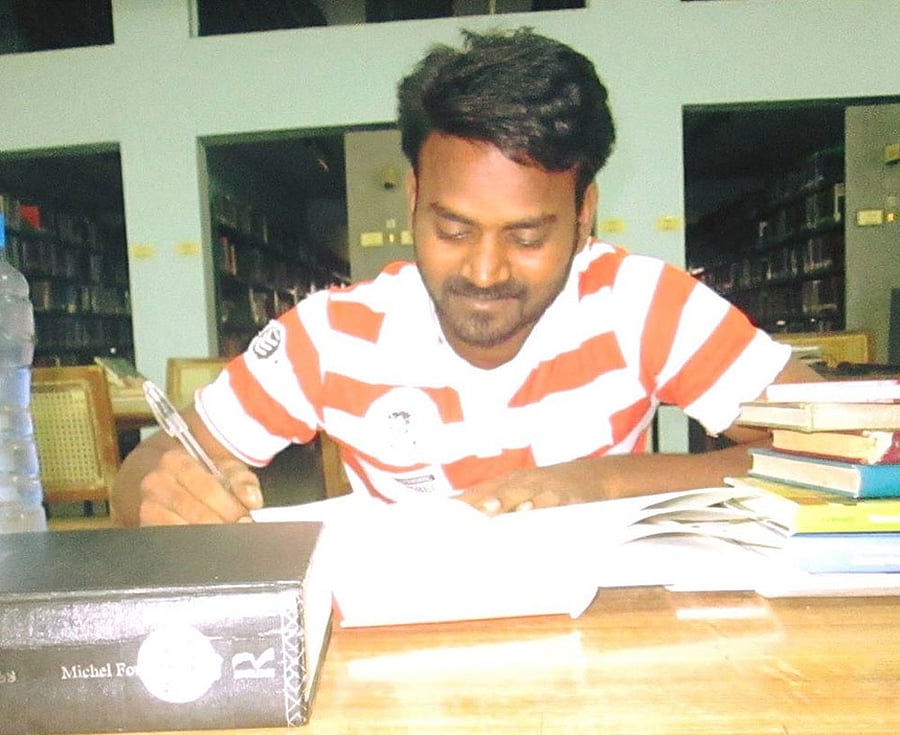 JNU scholar Muthu Krishnan. Picture courtesy Facebook