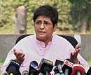 Delhi police register FIR against Kiran Bedi