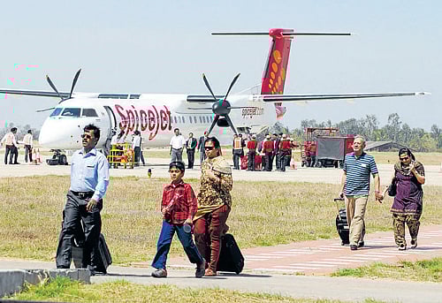 After two years of operations, the Mysore airport has finally received a dedicated security force. DH FILE PHOTO