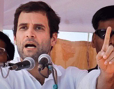 Congress vice president Rahul Gandhi Friday said six anti-corruption bills should be passed by parliament in the next three months. PTI file photo