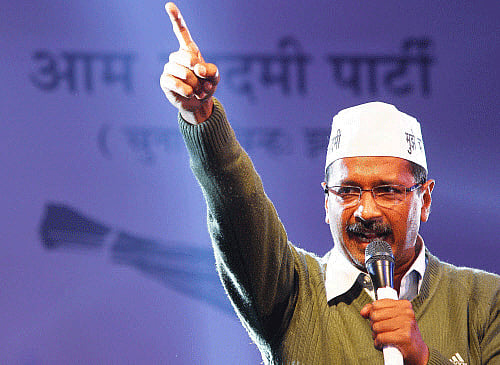 The BJP Monday dismissed AAP leader Arvind Kejriwal as no threat to its prime ministerial candidate Narendra Modi but the Aam Aadmi Party said it was ready for a showdown in Varanasi. PTI file photo