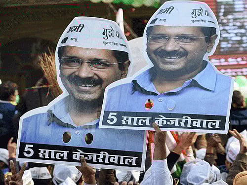 AAP supporters. PTI file photo