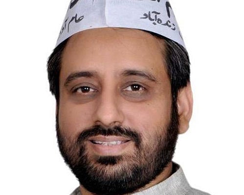 This is the second time in three months that Khan has been arrested by the Delhi Police on complaints by women. image courtesy: twitter