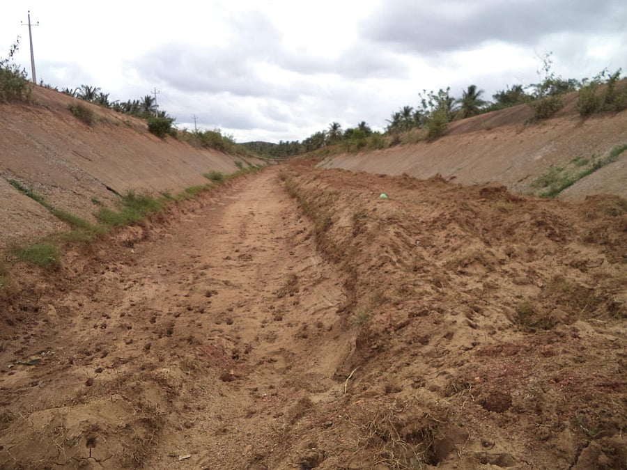 A file photo of Hemavathi canal near Gubbi.