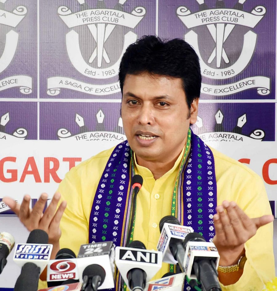 Chief Minister Biplab Kumar Deb. (PTI File Photo)