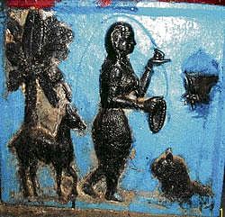 13th century bas relief of Akkamahadevi found in Chitradurga