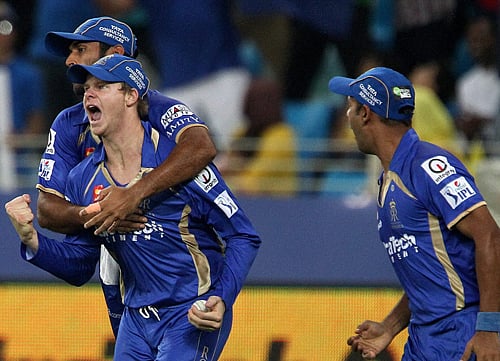 Rajasthan Royals captain Shane Watson won the toss and elected to bat against Kolkata Knight Riders in an Indian Premier League (IPL) encounter at the Sheikh Zayed Stadium here Tuesday. PTI photo