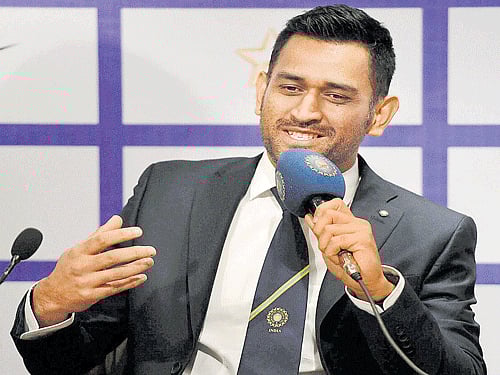 big assignment: India's limited-overs skipper MS Dhoni addresses the media on Tuesday. Pti