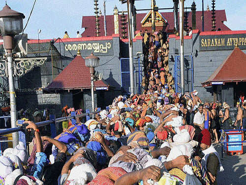 Sabarimala temple. PTI file photo