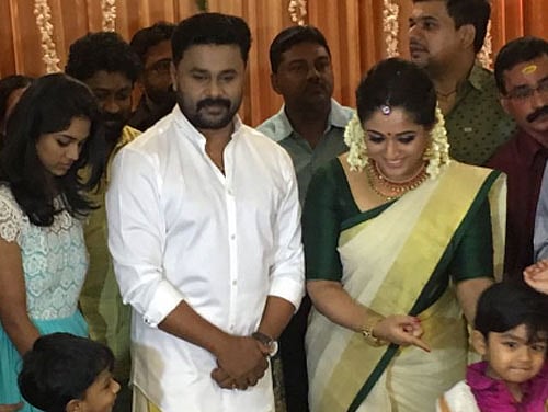 Kavya Madhavan and Dileep. Photo Credit: Twitter