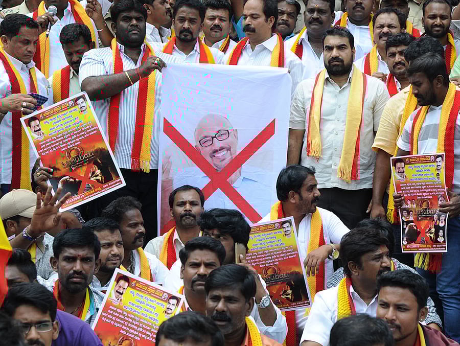 Kannada activists would stop the release in every district, Nagaraj, also the leader of Kannada Chaluvali Vatal Paksha, a Kannada outfit, said. Deccan Herald File photo