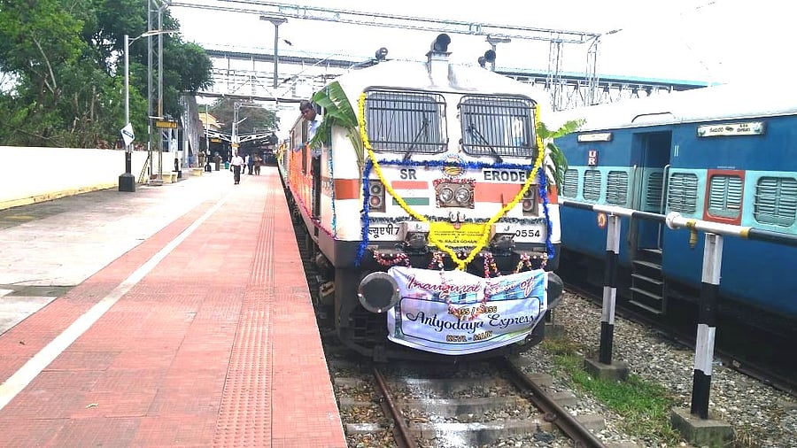 The new service was launched as part of the efforts of the Indian Railways to make the rail services more accessible and affordable to common man. Image: Twitter/@GMSRailway