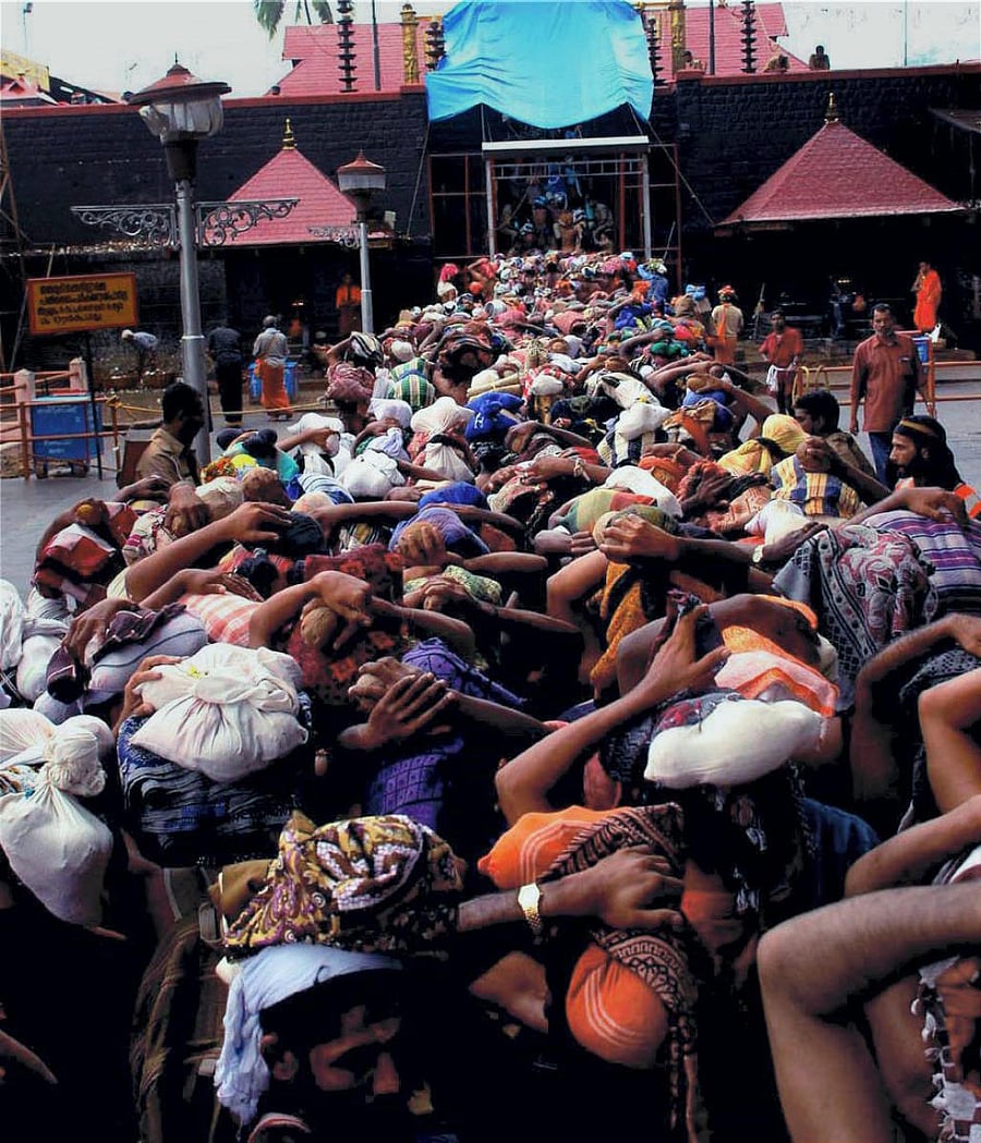 sea of humanity Sabarimala temple sees as average of 5 crore visitors annually. Allowing more women devotees will require an upgradation of existing facilities.
