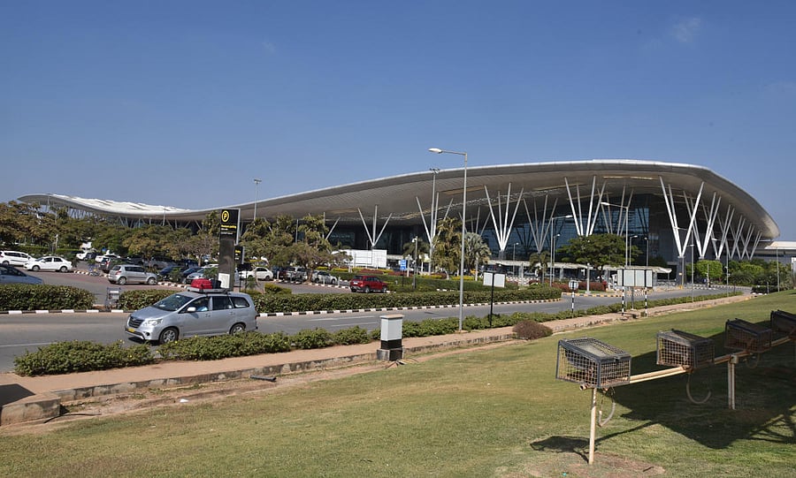 Kempegowda International Airport (KIA) in Devanahalli, Bengaluru on Sunday. Photo by S K Dinesh