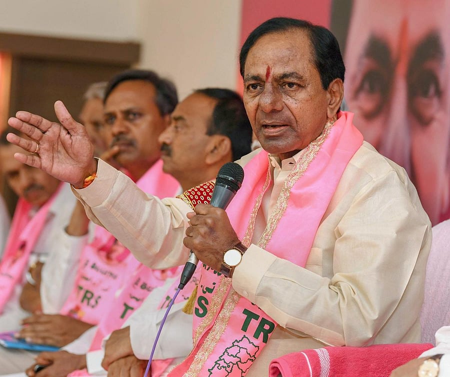 Telangana Chief Minister and TRS President K Chandrashekar Rao. PTI photo