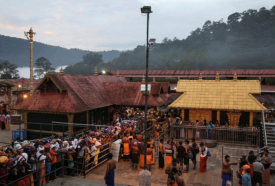 Devotees and activists affiliated to Hindutva outfits had staged protests at the base camp of Nilakkal, Pampa and near the Sannidhanam – the deity’s abode – between October 17 and 22 when the temple opened for monthly pujas.