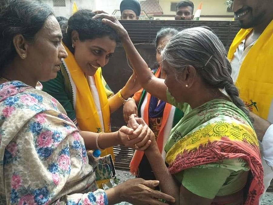 Nandamuri Suhasini Campaigns in Kukatpally. DH photo