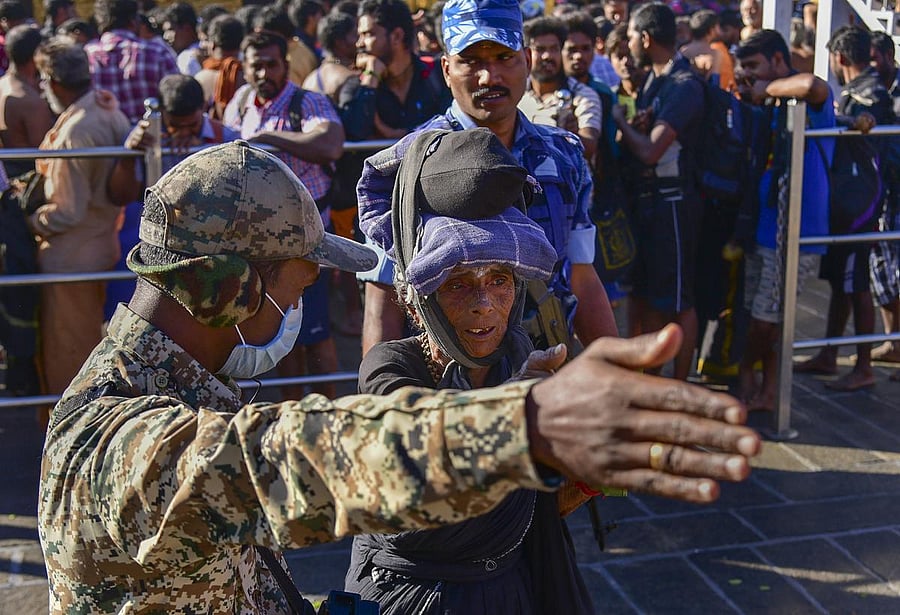 Devotees arrive to offer prayers at the Lord Ayyappa temple in Sabarimala, Friday, Jan 4, 2019. (PTI Photo)