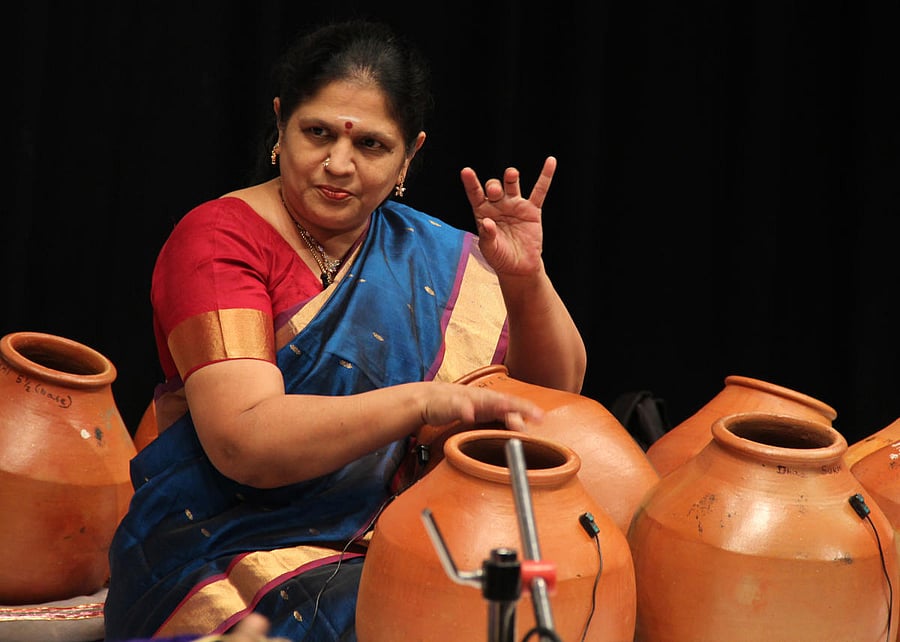 Sukkanya Ramgopal started playing the ghatam on the stage in 1993.