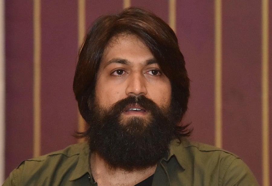 Actor Yash at the press conference in Bengaluru on Saturday March 09th 2019. Photo by Janardhan B K