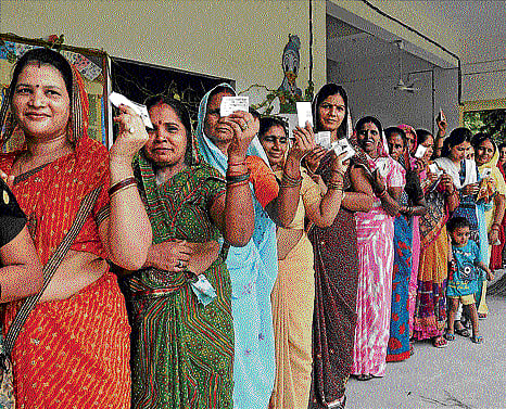 Polling for 12 Lok Sabha seats in Uttar Pradesh began Thursday, officials said.. PTI Image