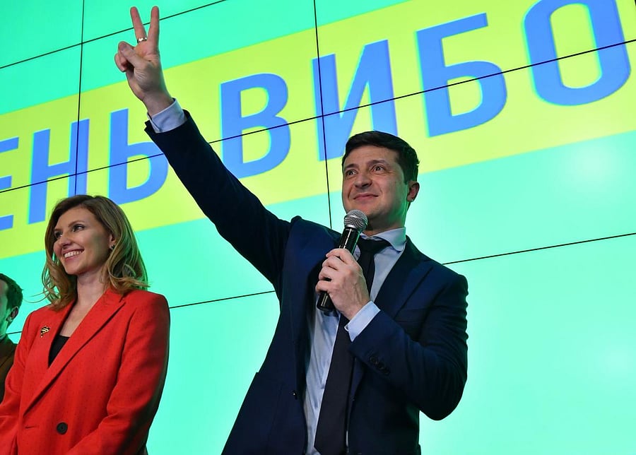 Ukrainian comic actor showman and presidential frontrunner Volodymyr Zelensky. AFP File photo