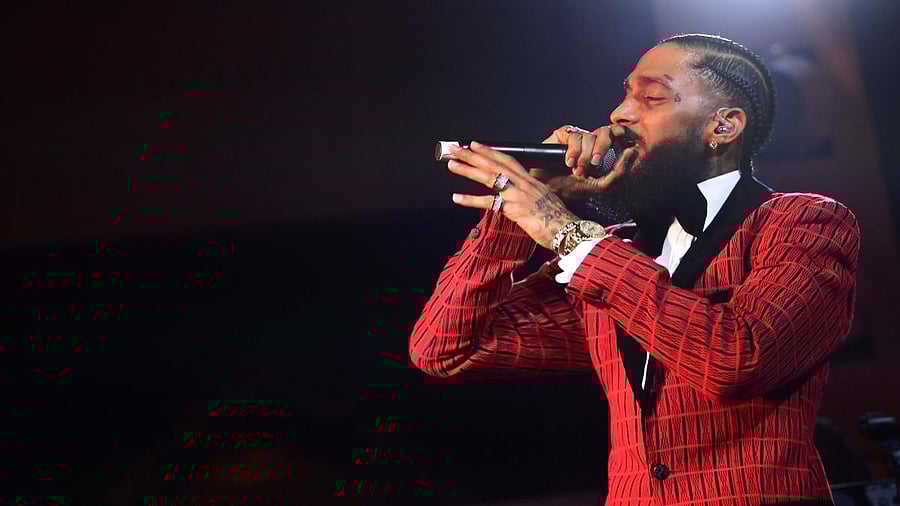 Hussle, whose real name was Ermias Asghedom, grew up in south Los Angeles and often talked about being in a street gang during his teenage years. He had since become a community organizer. (AFP File Photo)