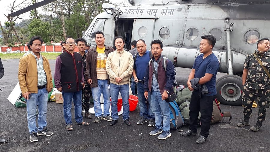 Nima Tshering will have to stay far away from his home and family at least for a week. Tshering, an assistant engineer at the Department of Power in the Government of Arunachal Pradesh, has reached Vijaynagar – the remotest circle of the Changlang district of the frontier State. So have T Mali, Ajay Das and K Perme – all officials of the State Government. Photo courtesy Election Commission of India