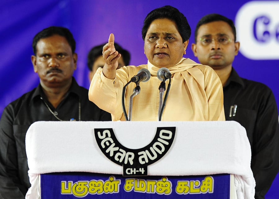 Mayawati said the BJP's poll promises have still not been fulfilled. AFP File photo