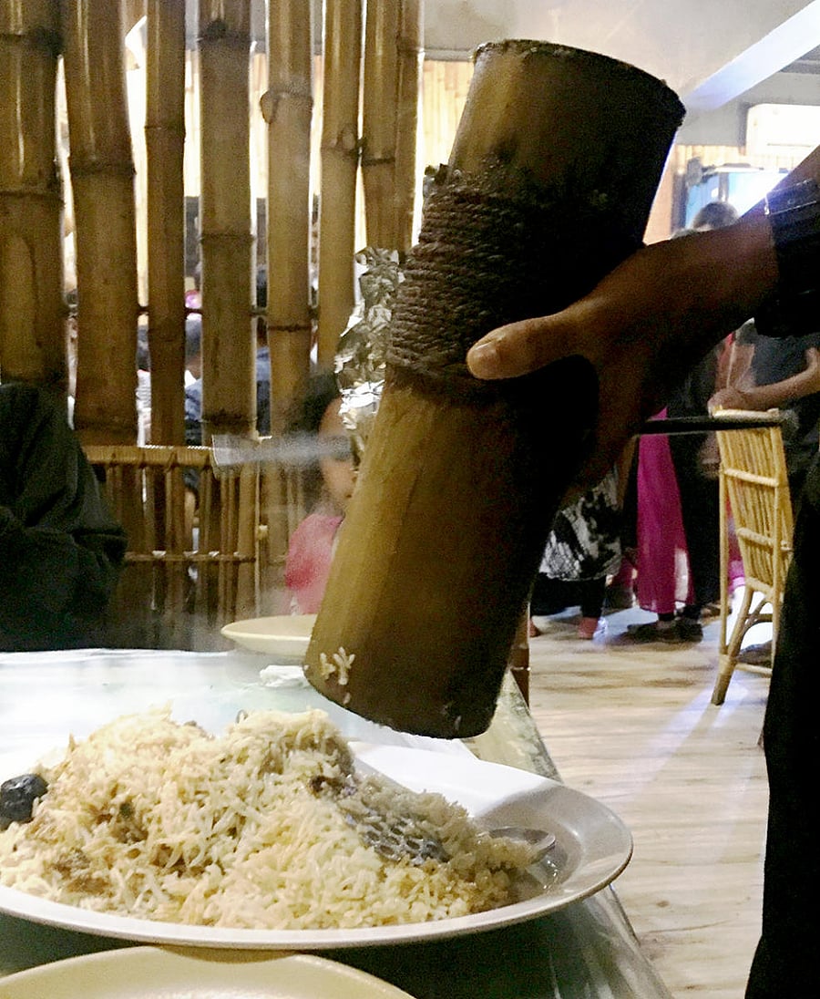 Bamboo biryani