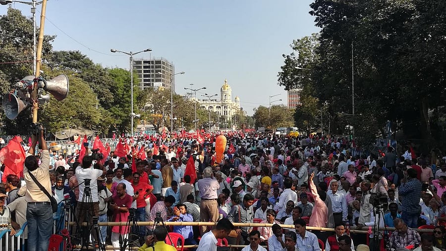 CPM's farmer's rally in Central Kolkata on Thursday. photo by Soumya Das