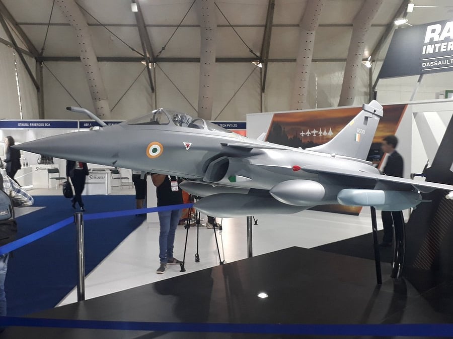 Rafale replica at Aero India. DH photo.